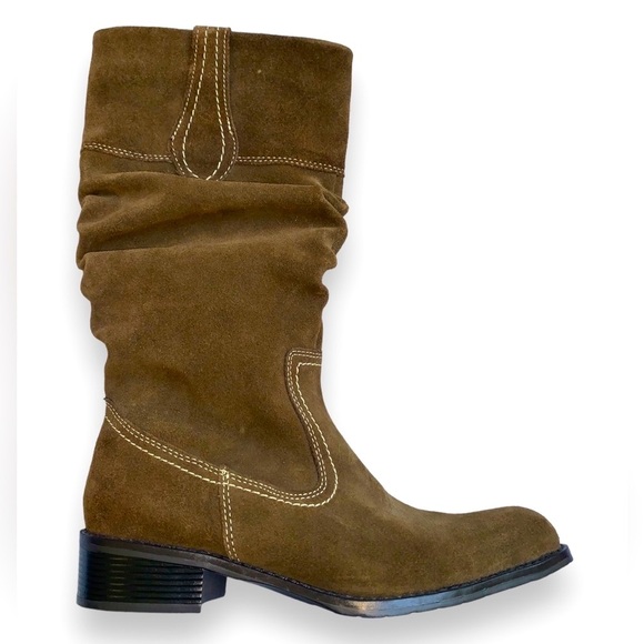 Suede Leather Slouchy Western Style Boots Size 7.5 NWOT - Picture 4 of 10